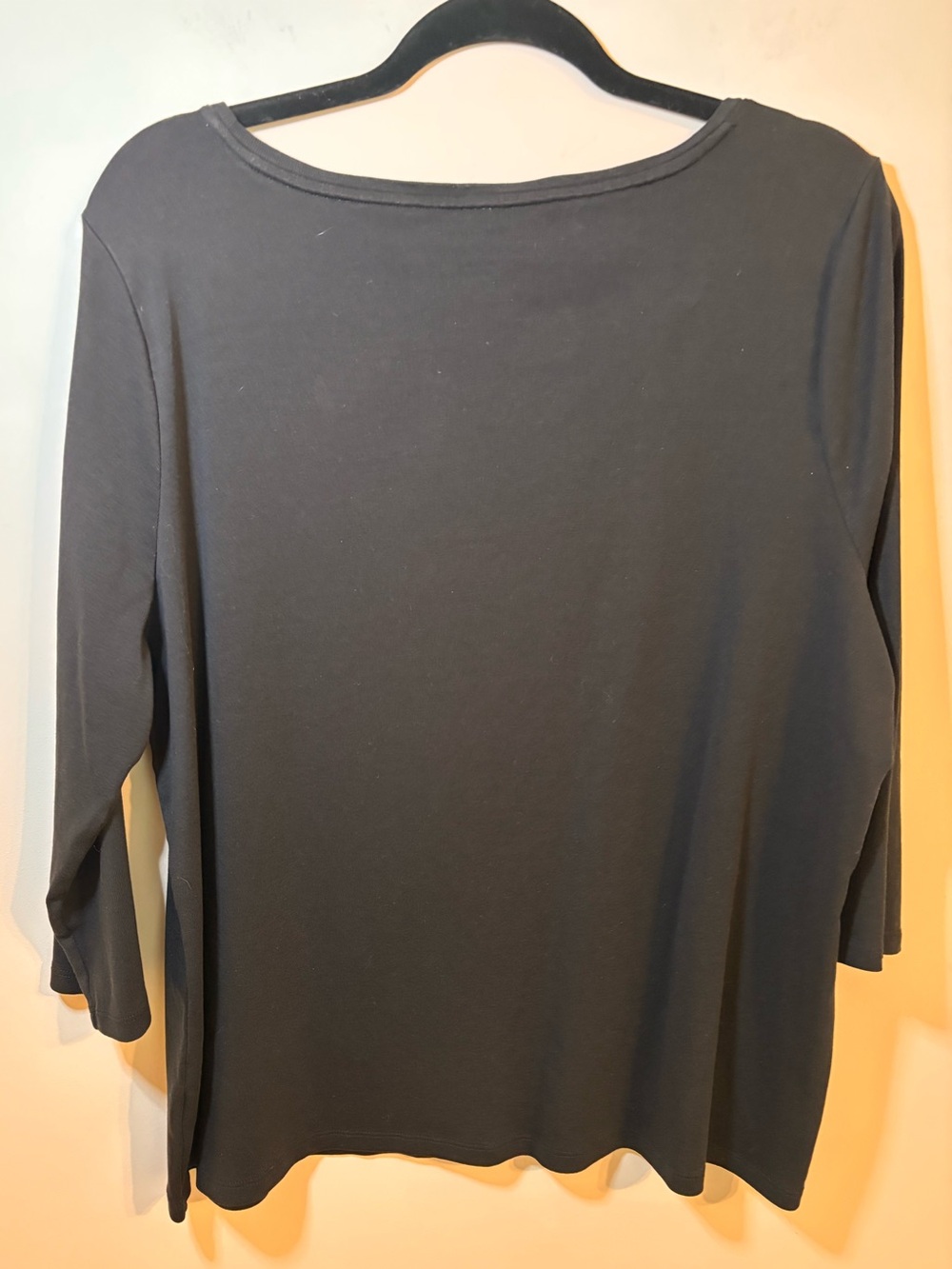 Talbot’s Black Tee 3X 3/4 sleeve - Picture 2 of 6